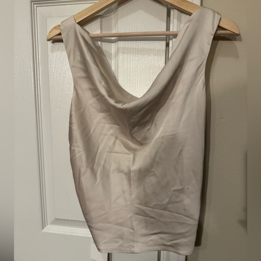 Abercrombie & Fitch Cowl Neck Champagne